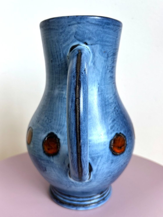 Handmade Vintage Ceramic Jug, Vase, by Guy-Roland Marcy (photo 3 of 11)