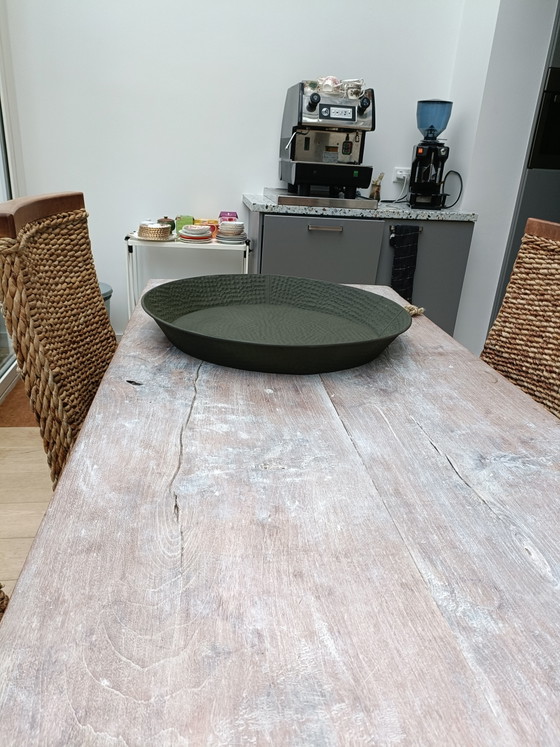 Image 1 of Grote donkergroene schaal nieuw 