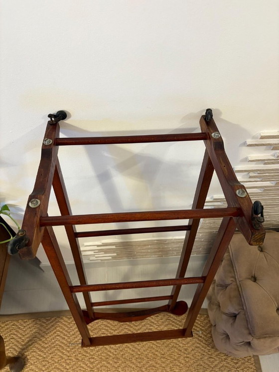 Image 1 of Fratelli Reguitti Valet stand vintage appendiabiti dress rack wooden clothes design dressboy italian organizer servomuto gentlem