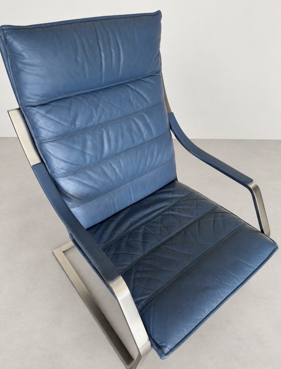 2x Fauteuils Lounge Komet Vintage ArtCollection et Ottoman – rvs, Leather (photo 13 of 15)