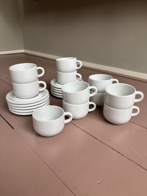 10x IKEA 'Rondo' cup and saucer