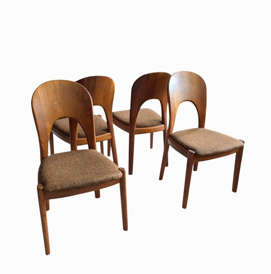 Image 1 of Vintage set of 4 Danish dining chairs, Niels Koefoed