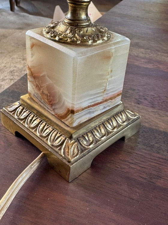 Vintage marble table lamp (photo 4 of 5)