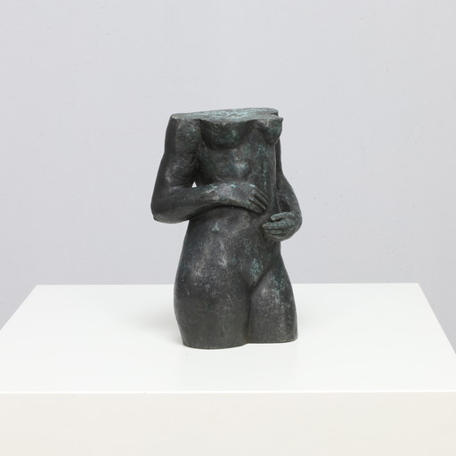 Female Torso Sculpture in Bronze, signed Gerard, edition 2/8