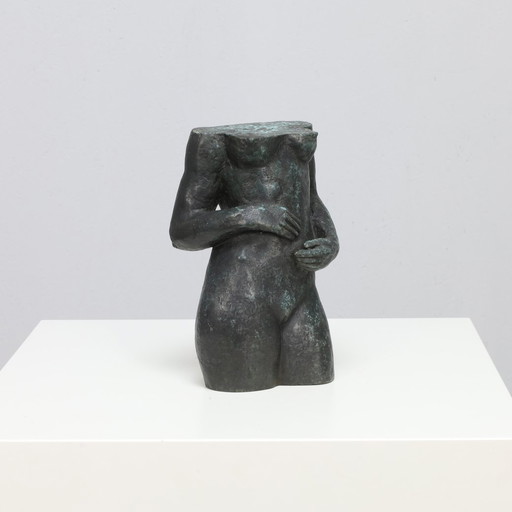 Female Torso Sculpture in Bronze, signed Gerard, edition 2/8
