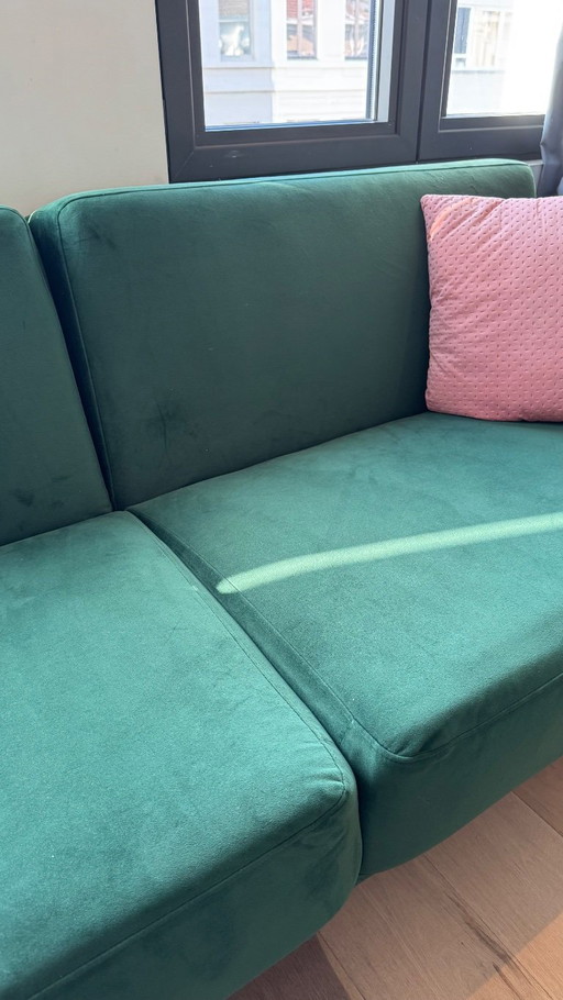 Siège en velours vert