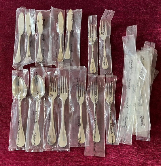 Christofle - Christofle cutlery set with silver metal beads for 12 people. 172 items. (photo 12 of 14)