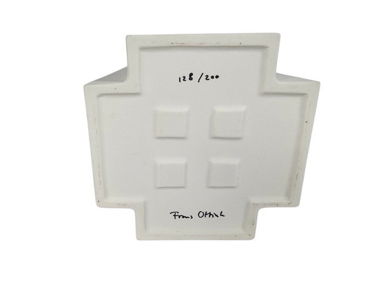 Image 1 of StudioZAND - Frant Ottink - geometric porcelain vase - unglazed porcelain - 2000