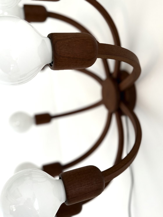 Image 1 of Lampada da parete/soffitto in teak vintage, Domus anni '70