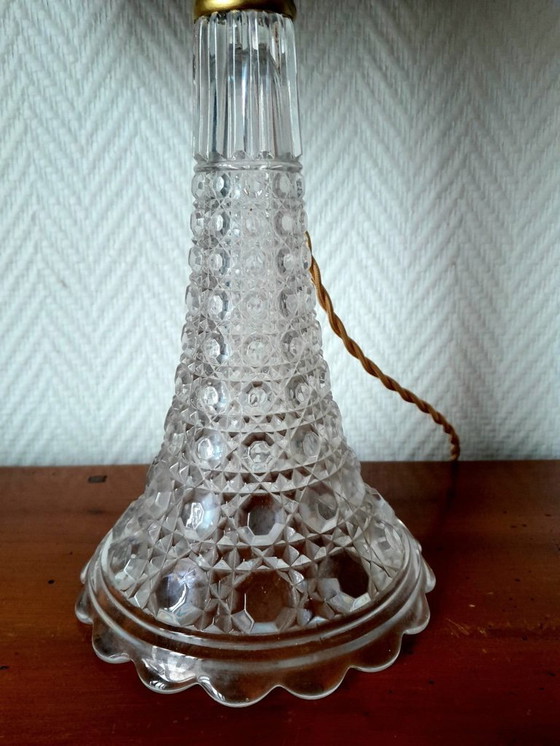 Image 1 of Art Deco lamp with custom-made rectangular lampshade