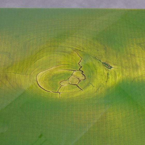 Image 1 of Unieke handgemaakte groene Epoxy Fusion Bank, jaren 1990