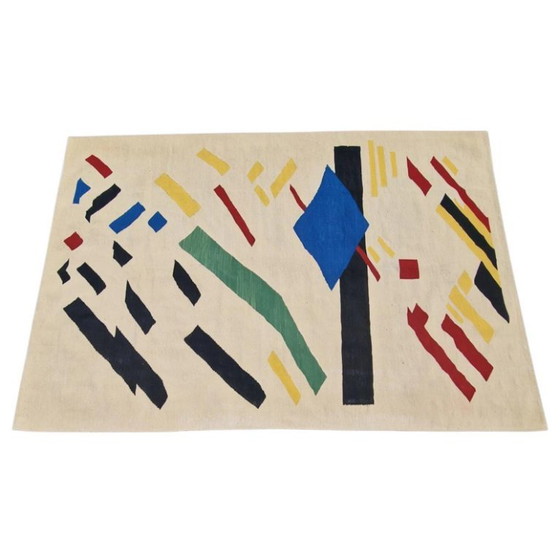 Kazimir Malevich Suprematistische compositie Handgeweven wandtapijt | Textielkunst | 244 × 176 cm (96 × 69 (photo 3 of 10)