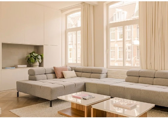 Image 1 of Montèl paisaje gris + verde menta (hocker)