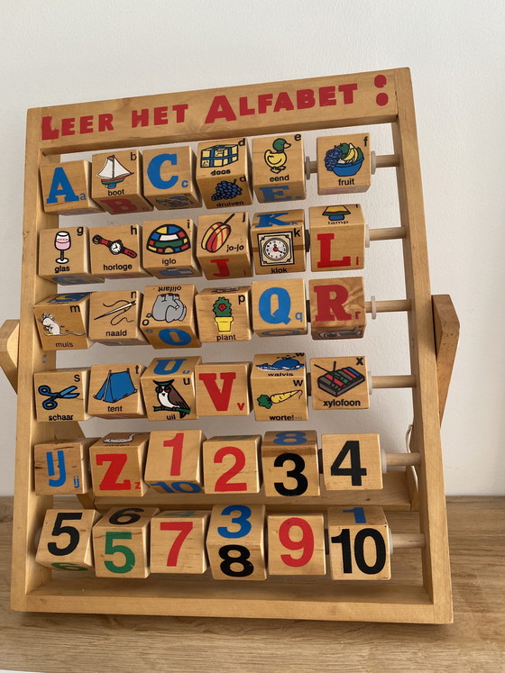 Image 1 of Vintage wooden children's toy - abacus - eye-catcher - hip