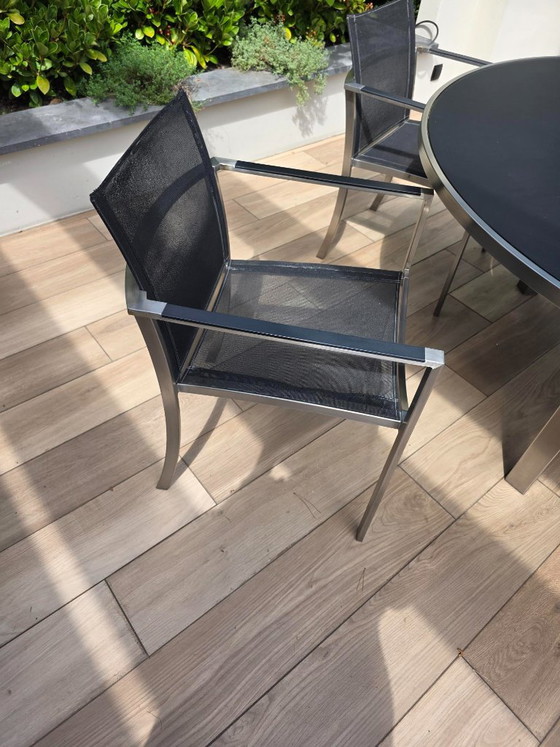 Royal Botania O-Zon Dining Set Ø160 Cm – Lazy Susan + 4 Stoelen – – Royal-Botania, Tuinsets, rvs (photo 11 of 12)