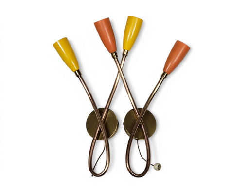 Sputnik, lampade da parete a sacchetto, anni '50