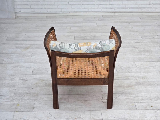 Image 1 of Années 1970, design danois d'Illum Wikkelsø, modèle de fauteuil « Plexus », bois de teck, structure en maille.