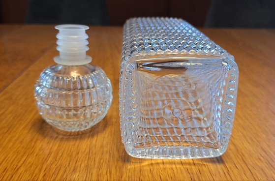 Caraffa in vetro con tappo a sfera, Anni '60/'70, Bicchieri e caraffe, Plastica, Trasparente (foto 7 di 7)