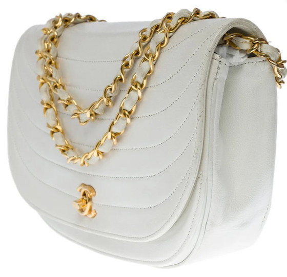 Image 1 of Borsa CHANEL in cuoio bianco - 100669
