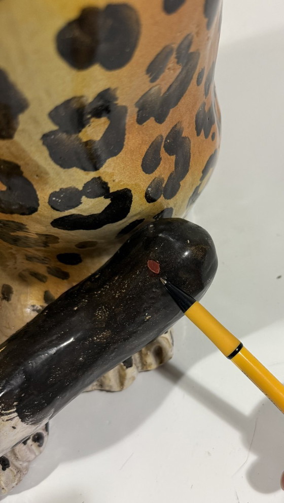Grande Leopardo in Ceramica Italia Anni '70 – Oggetti decorativi (photo 14 of 16)
