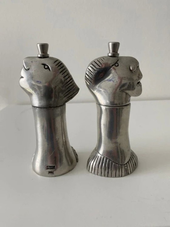 Image 1 of Caroll Boyes "Iconic" salt and pepper set for men and women