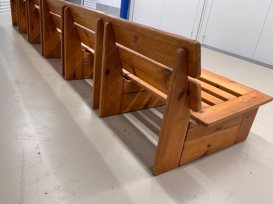 Image 1 of 6 brutalistische architectonische klooster lounge stoelen modulaire set van 6