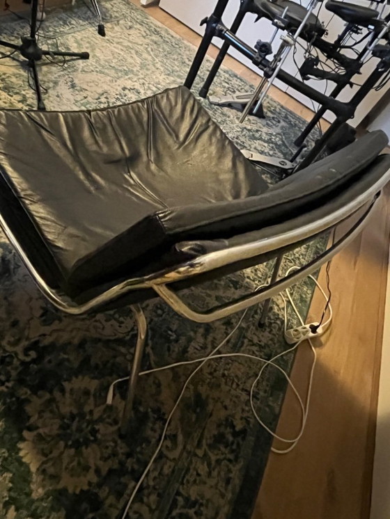 Image 1 of Piero Lissoni Frog Design Stoel - Leder & Staal