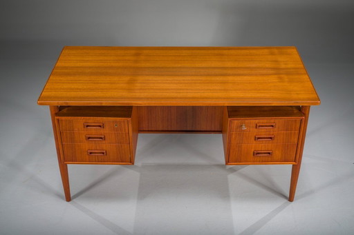 Modern Deens teakhouten bureau, jaren 1950