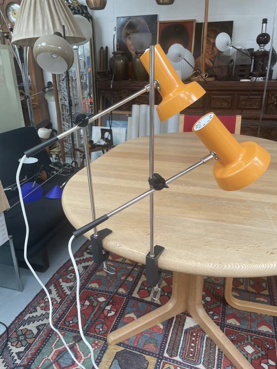 Image 1 of 2 lampes de chevet/lampes en forme de canne à pêche, années 1970