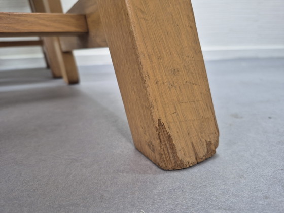 Image 1 of Set brutalista (6) sedie. Sedia da pranzo spagnola a 'spina di pesce'.