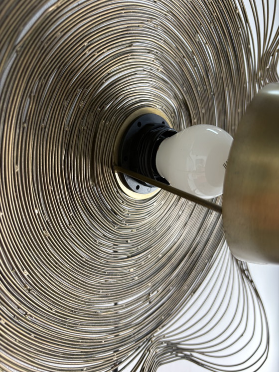 Image 1 of Vintage messing wandlamp bloempot