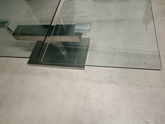 Image 1 of Ausziehbarer Couchtisch aus Glas