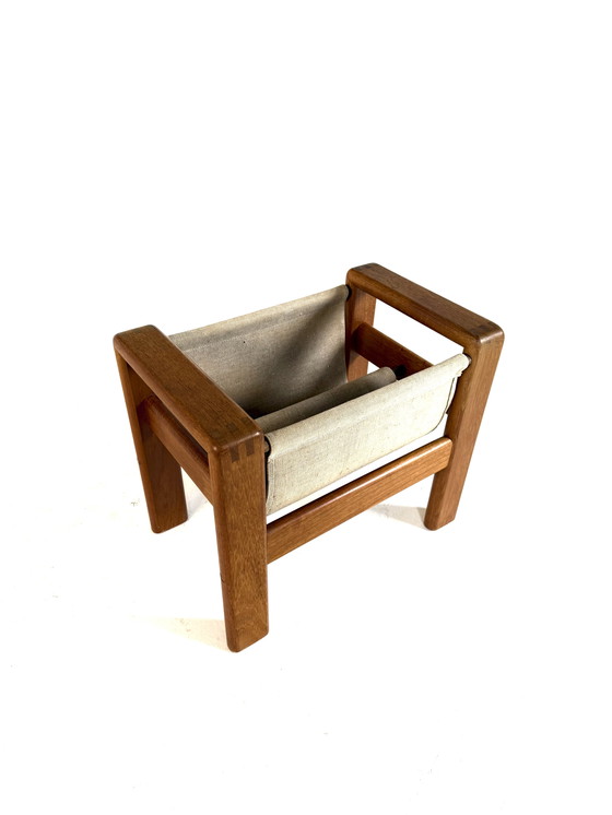 Image 1 of Panier à magazines vintage danois en teck, années 70