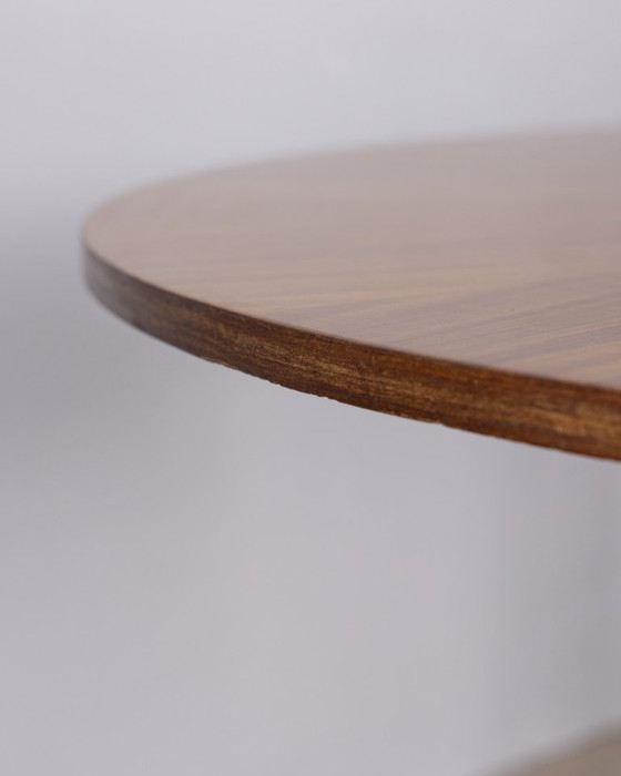 Image 1 of Tavolo rotondo vintage in legno degli anni '60 design Carlo Ratti per Lissoni