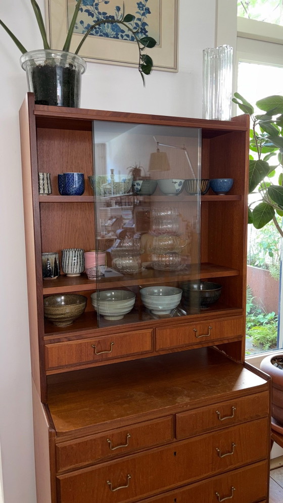 Unidad de teca Mid-Century de dos piezas – Armarios de almacenamiento, Madera (photo 2 of 12)
