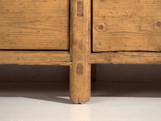 Buffet bas ancien de style primitif (c.1900) #2, Bois, Fer, Marron, Rustic (photo 49 sur 55)