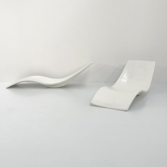 Image 1 of Paire de bains de soleil par Charles Zublena pour Les Plastiques De Bourgogne, 1960s