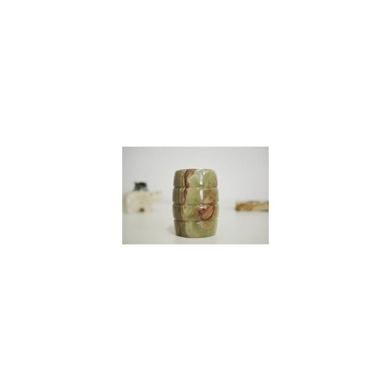Image 1 of Set of 4 vintage marble and onyx smoking accessories, 1970s