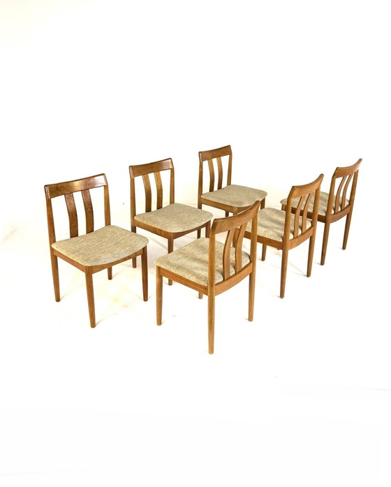 Image 1 of Ensemble de 6 chaises à repas vintage, Vamdrup Stolefabrik '70