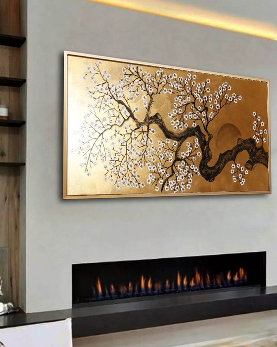Sakura J522 - Groot Origineel Schilderij – Schilderijen & Tekeningen, Canvas (photo 7 of 18)