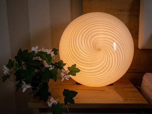 Lámpara de techo EGOLUCE de cristal de Murano con diseño en espiral - Estilo moderno de mediados de siglo 40x40cm Perfecta