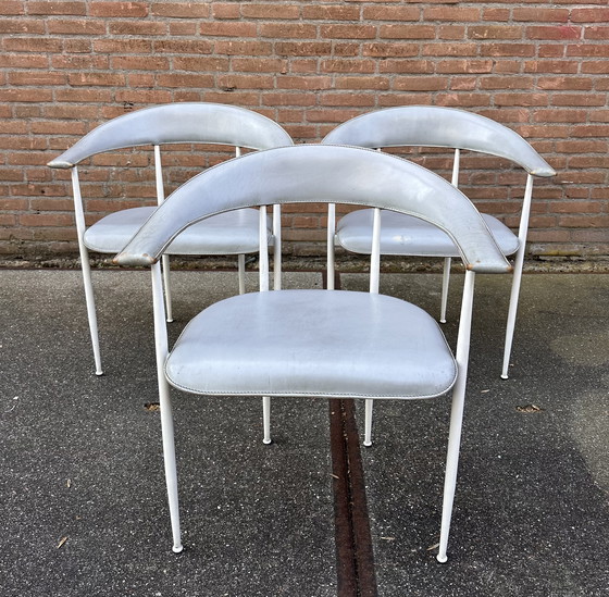 Image 1 of 4 x Fasem P40 design dining chairs