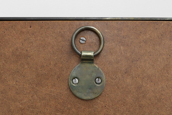 Image 1 of Espejo octogonal de latón y cuerno con cuerno de Anthony Redmile, Reino Unido ca. 1980