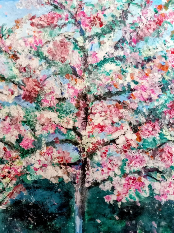 Image 1 of T van Steenbergen "Blossom Tree" 30 x 40 cm New