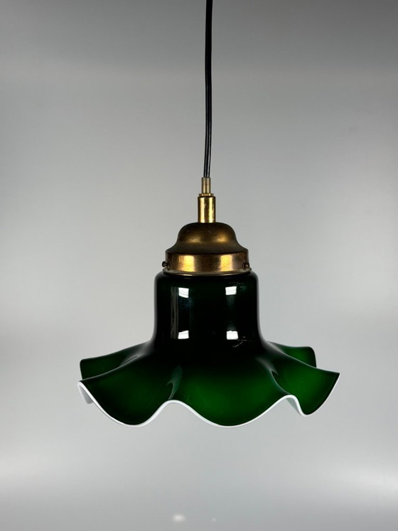 Lampada da soffitto Peill & Putzler Germania, anni '60/'70, in vetro, design Space Age. – Plafoniere, Metal (photo 7 of 13)