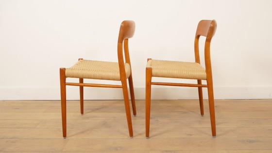 Image 1 of 2 sedie da pranzo vintage | Niels Otto Møller | Modello 75 | Teak