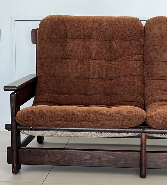 Image 1 of Scandinavische eiken tweezitsbank, jaren 60