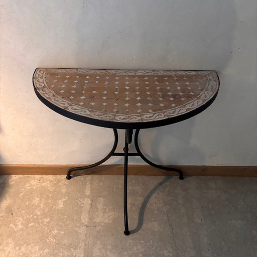 Moroccan half-moon console