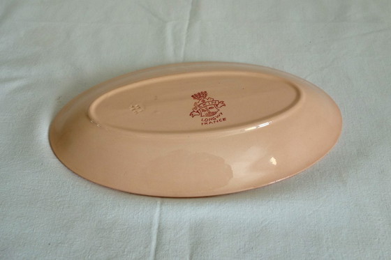 Image 1 of Art Deco Steingutservice mit Peking Emaille, Longwy Muster, 1930er, 14er Set