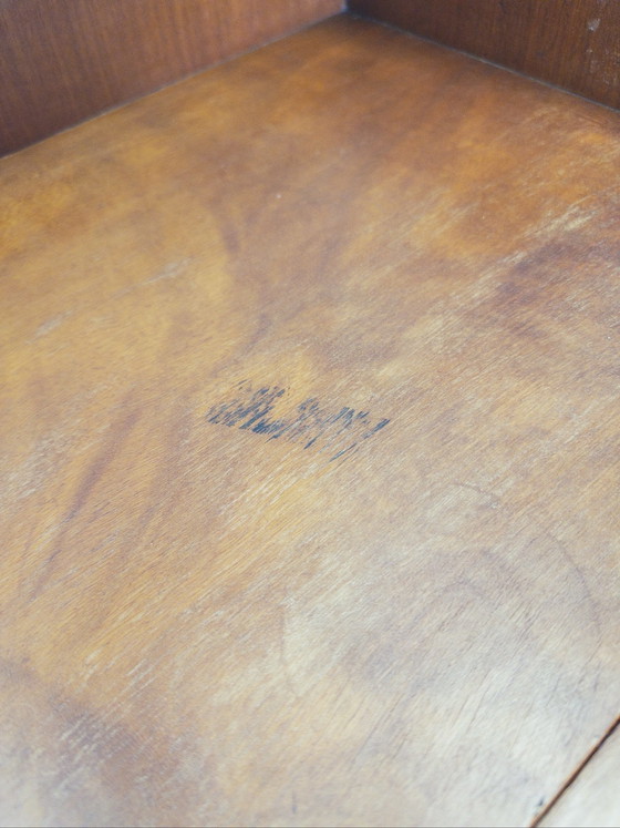 Comodino Mid century, Comodini, Legno, Vetro, Marrone (foto 5 di 7)
